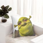 Shrek Crying Meme Square Pillowcase Cushion Cover Creative Zip Home Decorative Polyester Throw Pillow Case Bed Simple 45*45cm 6