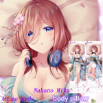 Dakimakura Anime Nakano Miku（5-toubun no Hanayome (The Quintessentia） Body Pillow Double-sided Print Life-size Cover giving gift 2