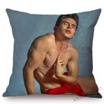 Handsome Good Looking Sexy Male Body Boyfriend Gay Art Sofa Pillow Case Tempting Nude Hot Boy Muscle Man Linen Cushion Cover 5
