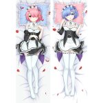 Anime Re:Life in a different world from zero Pillowcase Rem Ram Pillow Cover 2-Side Printed Dakimakura Hugging Body Pillowcase 1