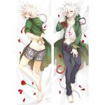 Anime Danganronpa Pillowcase Nagito Komaeda Dakimakura Male Otaku Hugging Body Peach Skin Pillow Case Throw Cushion Pillow Cover 4