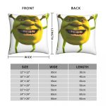 Shrek Wazowski Square Pillowcase Cushion Cover Creative Zipper Home Decorative Polyester Pillow Case Bed Nordic 45*45cm 3