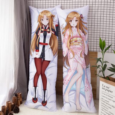 Sword Art Online Asuna Dakimakura Anime Two-Side Printed Hugging Body Long Pillow Cover Kawaii Otaku Waifu LOLI Pillowcase 1