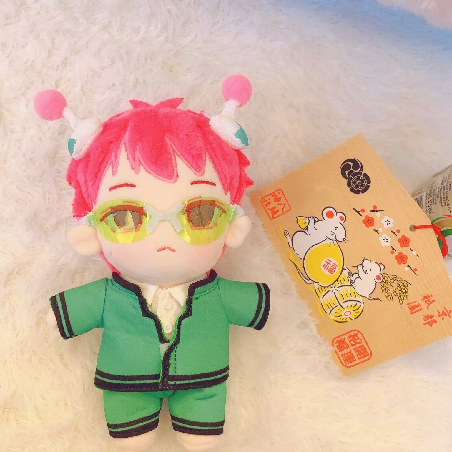 In Stock Anime The Disastrous Life of Saiki K.Saiki Kusuo Cosplay Cute Plush Stuffed Dolls Toy 20cm Doll Plushie Clothes Gifts 1
